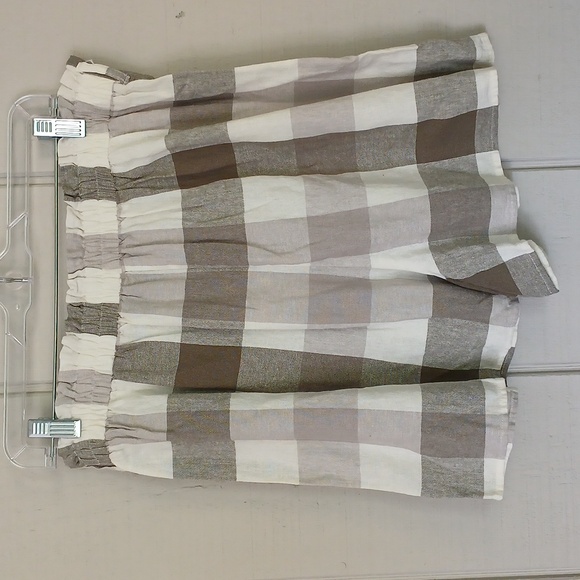Versona NWT Checkered Plaid Linen Blend High Rise Pull On Shorts Size Large - Picture 4 of 9